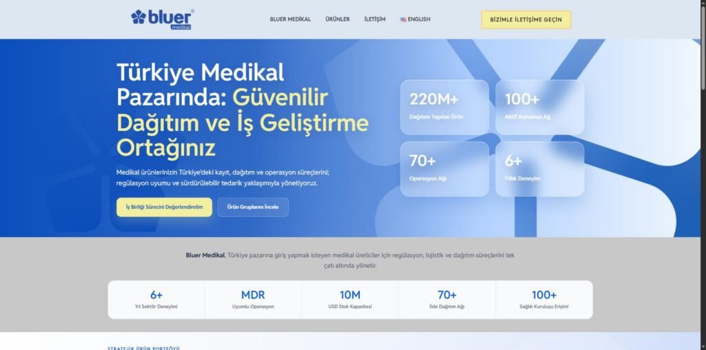Bluer Medikal website
