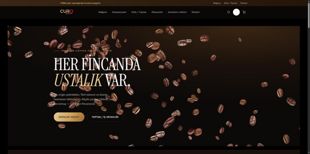 CURO Premium online coffee shop